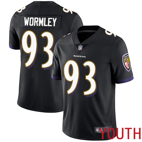 Baltimore Ravens Limited Black Youth Chris Wormley Alternate Jersey NFL Football 93 Vapor Untouchable